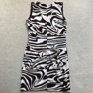 MICHAEL KORS Zebra Print Zip Dress size M